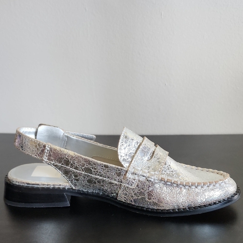 Dolce Vita Silver Flats with Strap Detail - Picture 2 of 8
